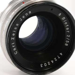 BIOTAR 2/58 CARL ZEISS JENA Lens D/SLR M42 Pentax Nikon Canon EOS Sony 