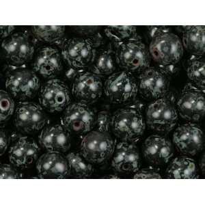  8mm Black with Patina Finish Druk Bead (25PC Pack) Arts 