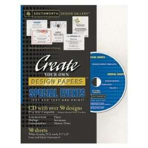  Paper/Card,Special Events,24Lb.,50/PK,8 1/2x11,White 
