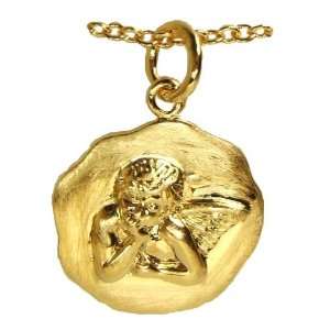  Jody Coyote Gold Cherub Charm Necklace Jewelry