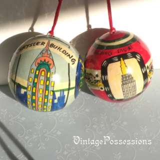 Bloomingdales Hand Painted Ornaments Bloomies Christmas balls  