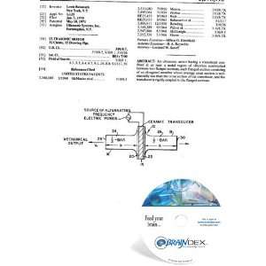  NEW Patent CD for ULTRASONIC MOTOR 