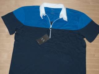 Armani Exchange Tricolor Polo Shirt Night Blue NWT  