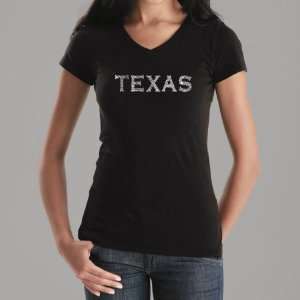   Texas Cities V Neck Shirt S   Created Using the Most Popular Cities in