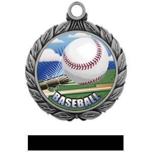 Hasty Awards Custom Baseball HD Insert Medals M 8501 SILVER MEDAL 
