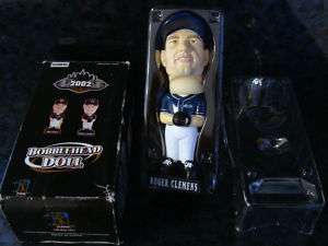 clemens bobble head doll comes in box never displayed box a little 