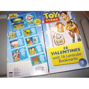   Toy Story Box 16 Valentines w/ 16 Lenticular Bookmarks Toys & Games