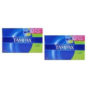  Tampax Super Cardboard Tampons 105 Count + 5 Tampax Pearl 