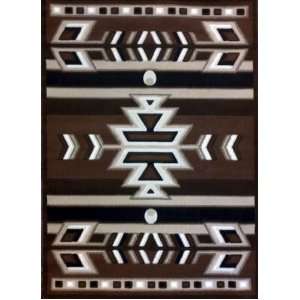  South West Native American Area Rug 6 Ft. X 9 Ft. Brown 