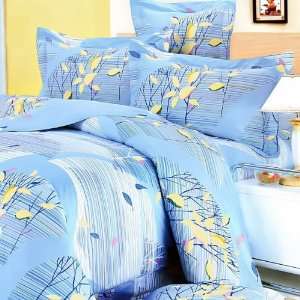 Blancho Bedding   [Tender Blue] Luxury 5PC Comforter Set Combo 300GSM 