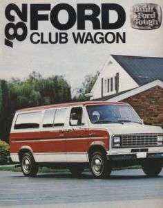 1982 Ford Club Wagon Van CDN Sales Brochure Book  