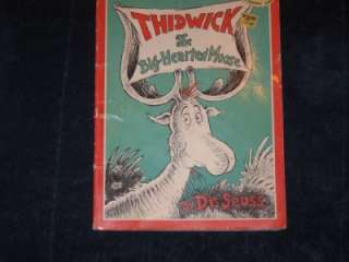   the Big Hearted Moose 1980 book Dr. Seuss PB 9780394845401  
