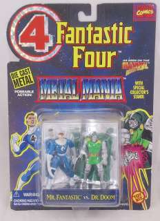   Four 4 Mr. Fantastic vs Dr. Doom Metal Mania Die Cast Figures  