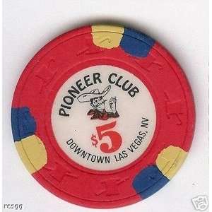  PIONEER CLUB CASINO LV. $ 5.00 SCARCE 