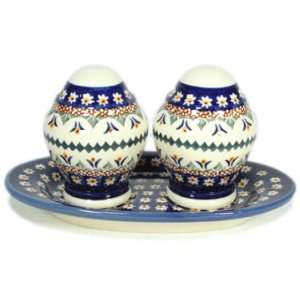  Polish Pottery Salt Pepper Shakers Lotus z1284 104: Home 