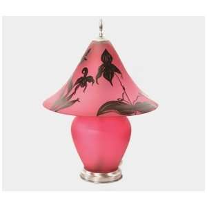 Correia Designer Art Glass, Lamp Ruby/Black Orchid: Home 
