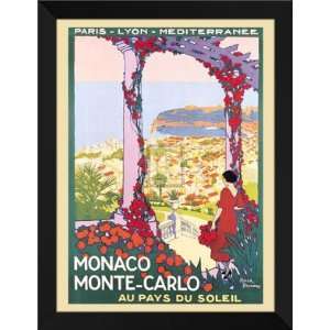  Roger Broders FRAMED Art 28x36 Monte Carlo Monaco