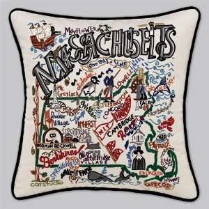  Massachusetts State Pillow by Catstudio
