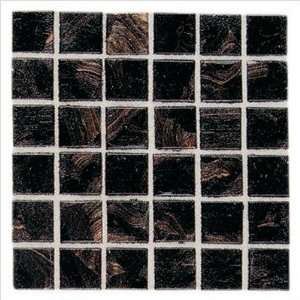    Elemental Glass 12 x 12 Mosaic Tile in Obsidian