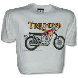  Metro Racing Triumph T120 T Shirt , Color: White, Size: Lg 