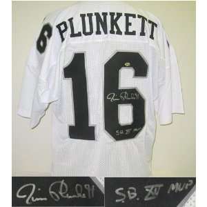  Jim Plunkett Signed Jersey   White WSb Xv Mvp Sports 
