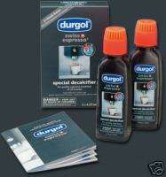 DURGOL SWISS ESPRESSO MACHINE CLEANER TWO 4.2oz BOTTLES  