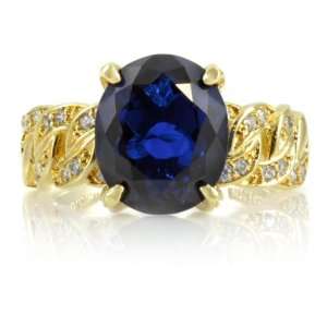  Masons Oval Cut Estate Ring   Synthetic Sapphire Jewelry