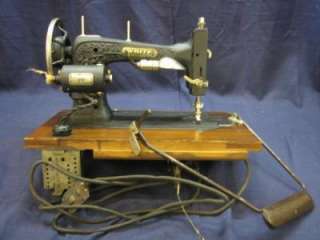 Antique White Rotary Sewing Machine 110 Volts and 75 Cycles  