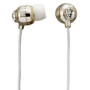  Maxell Crystal Budz Earphones   Champagne Gold 
