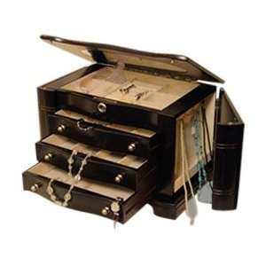 Large Dark Wood Jewelry Box: Home & Kitchen