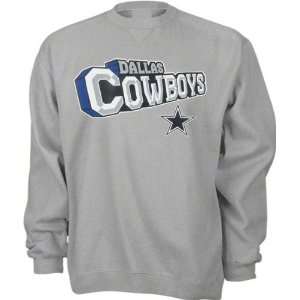   : Dallas Cowboys Grey All Out Crew Neck Sweatshirt: Sports & Outdoors