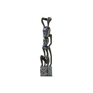  Wood sculpture, Asmat Acrobats Home & Kitchen