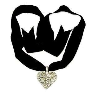   Swarovski Crystal Valentine Heart Necklace Rodrigo Otazu Jewelry