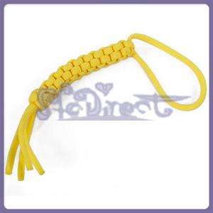 PARACORD KNIFE gear SURVIVAL LANYARD Braid ROPE YELLOW  