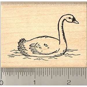  Swan Bird Rubber Stamp Arts, Crafts & Sewing