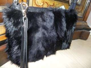 New with tag: DIANE GAIL rabbit hair fur bag!