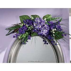  Violet Hydrangea Window Decor and Swag 