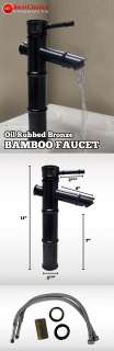 NEW OIL RUBBED BRONZE BAMBOO FAUCET VESSEL SINK BATH  
