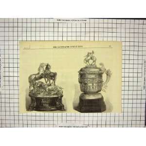   : 1867 ASCOT RACE CUP PRIZE PLATE SPORT HORSE RACING: Home & Kitchen