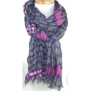   About Dots   Lightweight Bunchy Scarf   Purple