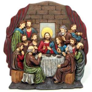 The Jesus Last Supper Religious Plate 3D NEW retail box  