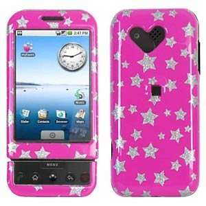  New Amzer Stars Pink Snap On Crystal Hard Case For HTC 