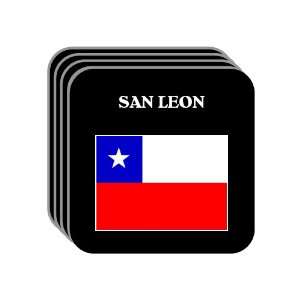  Chile   SAN LEON Set of 4 Mini Mousepad Coasters 
