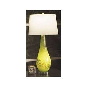  Lite Source Daide Green Art Glass Table Lamp: Home 