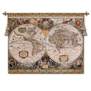  Antique Map Geographica Wall Hanging 45 x 37 Kitchen 