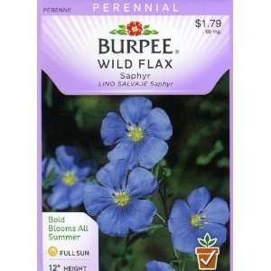  Burpee 41814 Wild Flax Saphyr Seed Packet Patio, Lawn 