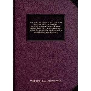   classified business directory: Williams B.C. Directory Co: Books