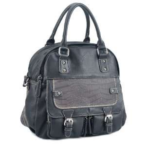 LTP00602BK Black Deyce Belloria Quality PU Women Satchel Bag Handbag 