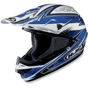  HJC Blue/White CS MX Blizzard Helmet Large Automotive