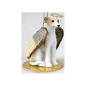  Whippet Angel Christmas Ornament   Tan and White: Home 